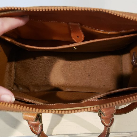 Vintage 1980s Authentic Dooney & Bourke Leather Satchel Purse w/ Shoulder Strap - Picture 6 of 12